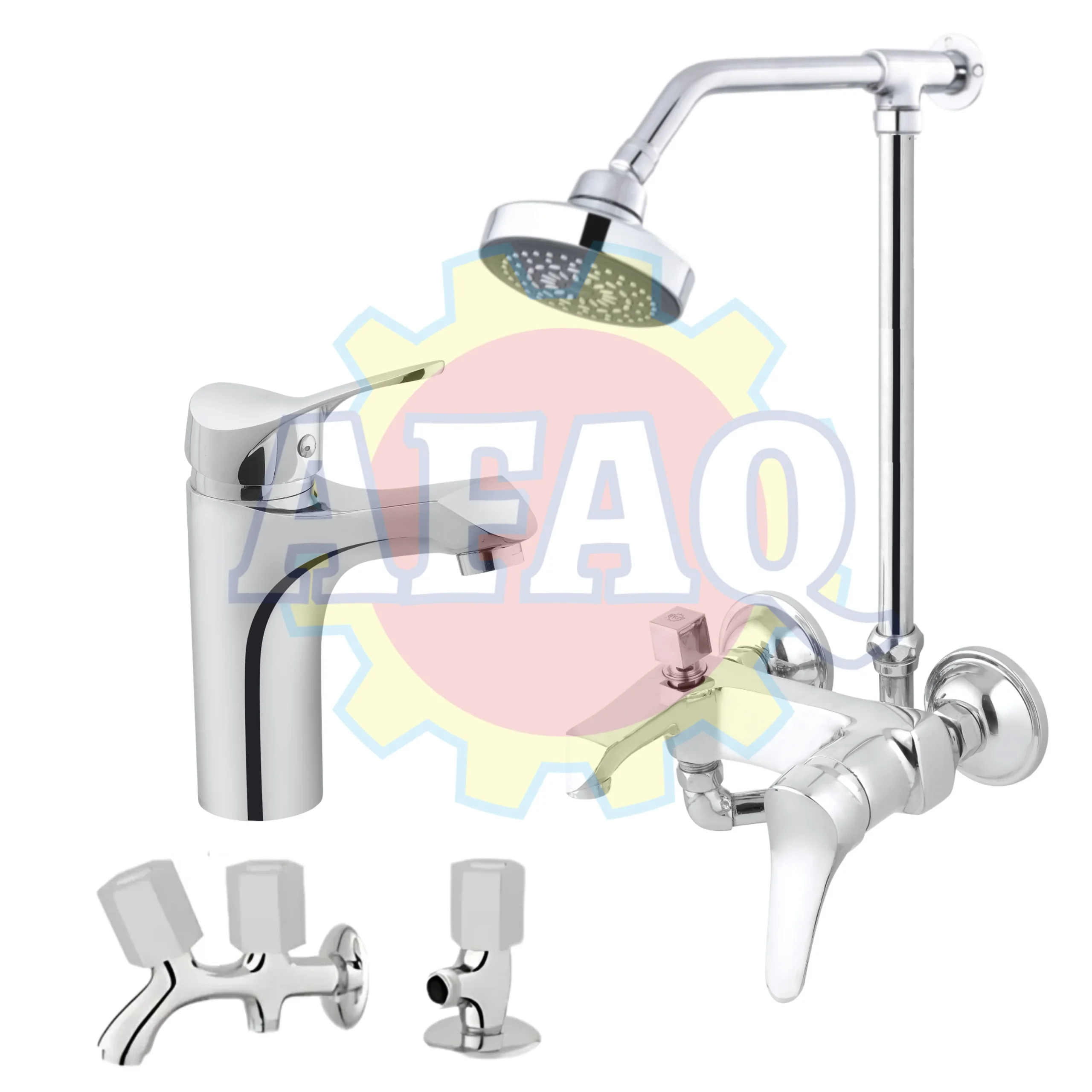 Flat Lever Bathroom Shower Set