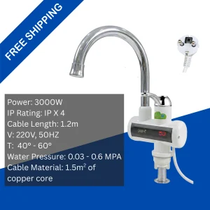 Electric Instant Hot Water Tap with LED Temperature Display